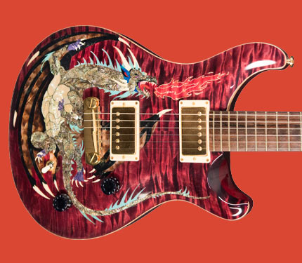 PRS Dragon 2000 guitar body detail